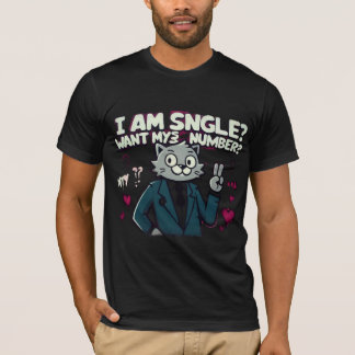 Camiseta Eu sou solteiro, quer meu número?