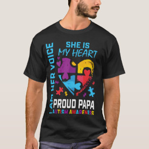 Camiseta Eu Sou Sua Voz Ela É Meu Coração Neta Autismo