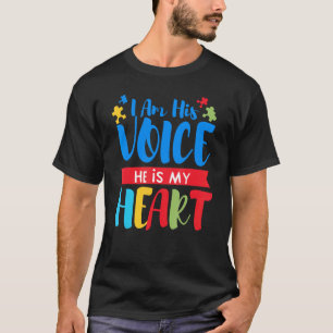 Camiseta Eu Sou Sua Voz Ele É Meu Coração Conscientização A
