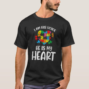 Camiseta Eu Sou Sua Voz Ele É Meu Coração Conscientização d