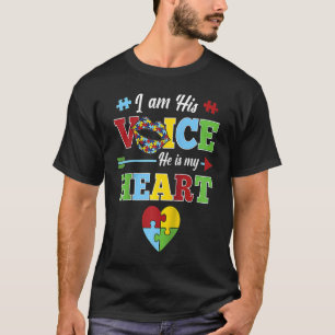Camiseta Eu Sou Sua Voz Ele É Meu Coração Puzzle Conscienti