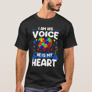 Camiseta Eu Sou Sua Voz Ele É Meu Coração Puzzle Conscienti