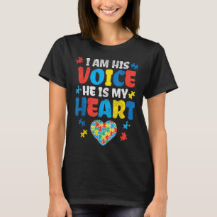 Camiseta Eu Sou Sua Voz Ele É Minha Consciência Do Autismo
