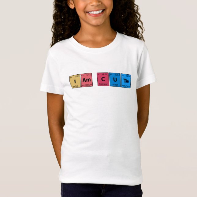 Camiseta Eu sou Tabela Periódica Fofa (Frente)