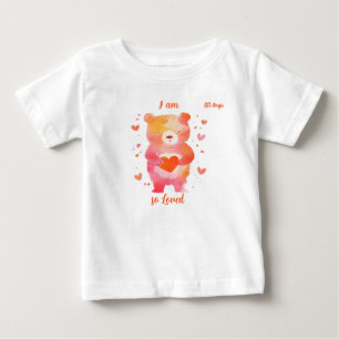 Camiseta "Eu sou tão amado" com Urso Personalizável