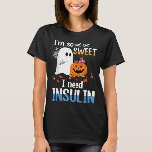 Camiseta Eu Sou Tão Doce Preciso De Insulina Ghost Diabetes