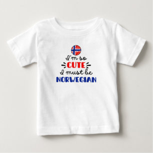 Camiseta Eu sou tão fofo que devo ser norueguês
