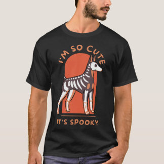 Camiseta Eu sou tão fofo que é assustador um dobermann engr