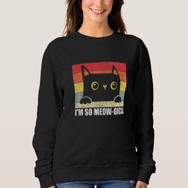 Camiseta Eu Sou Tão Meow-Gical Cat Owner Kitten Pet Sayings (Frente)