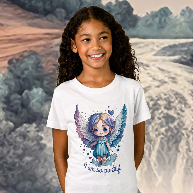 Camiseta Eu sou tão pwettyy - adorável anjo pequeno (Criador carregado)