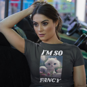 CAMISETA EU SOU TÃO RICO DE CAÇADORES BRANCOS DE GATO GRAND