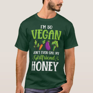 Camiseta Eu sou tão vegetariano Namorada proteico vegetaria