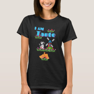 Camiseta Eu Sou Tia Tia Com Moinho de Vento Tulipas Tamanco