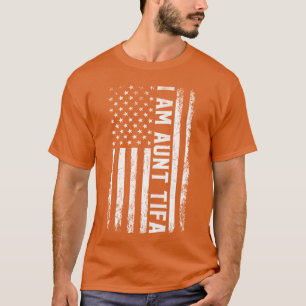 Camiseta Eu sou tia tifa da bandeira dos EUA tia tifa antif