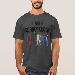 Camiseta Eu Sou Um Adicto de Filmes de Terror Vintage fri