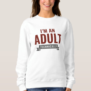 Camiseta Eu sou um adulto tecnicamente