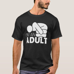 Camiseta Eu sou um Adulto Tecnicamente 18º Aniversário