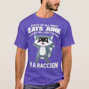 Camiseta Eu sou um animal engraçado da Raccoon presente par