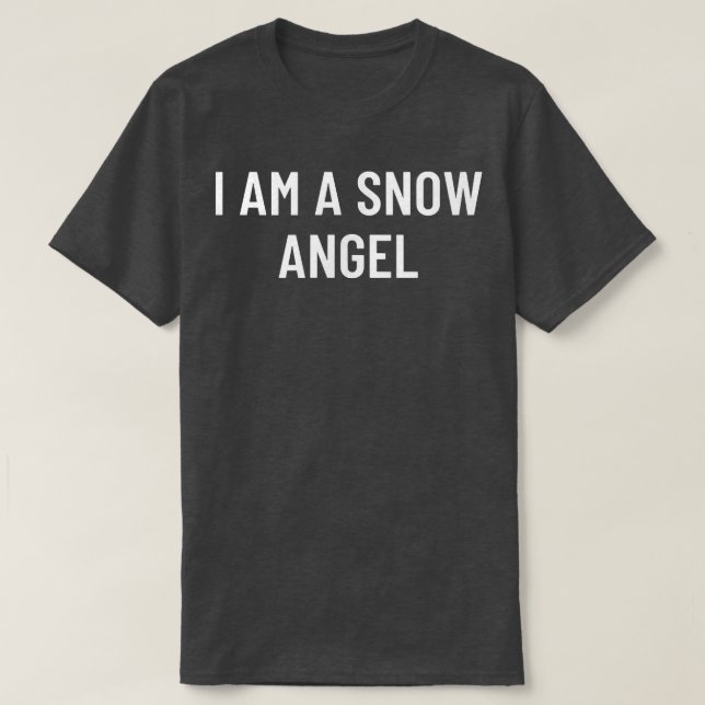 Camiseta Eu sou um anjo de neve (Frente do Design)
