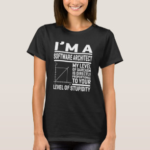 Camiseta Eu sou um arquiteto de software Meu nível de sarca