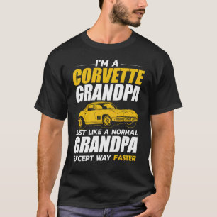 Camiseta eu sou um avô corvette como um vovô normal