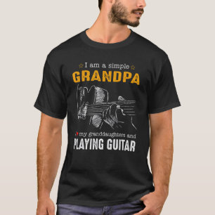 Camiseta Eu Sou Um Avô Simples Eu Amo Minhas Netas & Brinco