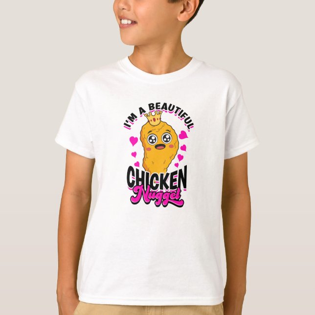 Camiseta Eu sou um belo nugget de frango - nugget de frango (Frente)