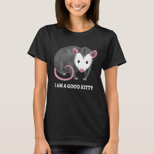 Camiseta Eu Sou Um Bom Gatinho Gambá Gambá Punho de Gato