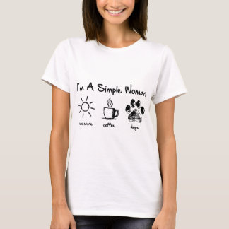 Camiseta eu sou um café simples dos cães do café da luz do