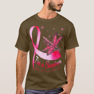 Camiseta Eu sou um Cancer de Dragonfly de Sobrevivência