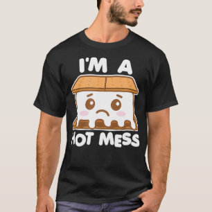 Camiseta Eu sou um Cartoon de Acampamento de Mess Kawaii Sm