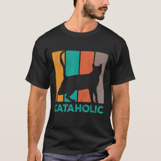 Camiseta Eu sou um católico dono de gatos animais de estima