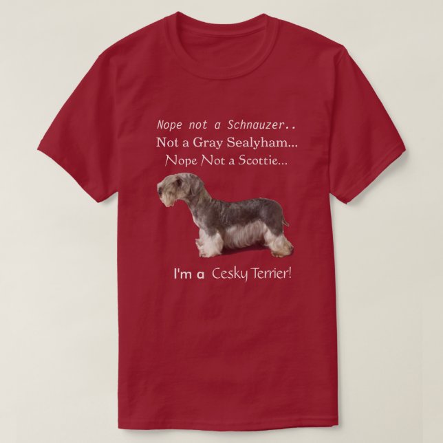 Camiseta Eu sou um Cesky Terrier (Frente do Design)