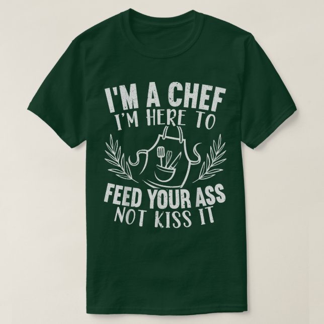 Camiseta Eu Sou Um Chef Afetado Apron (Frente do Design)