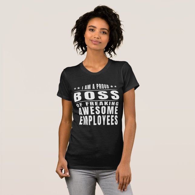 Camiseta eu sou um chefe de um funcionário incrível Camiset (Frente Completa)