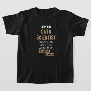Camiseta Eu sou um cientista de dados, para economizar Vamo
