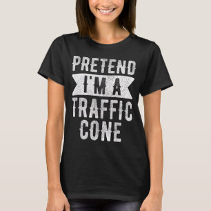 Camiseta Eu sou um Cone de Trânsito Costume Laranja Preguiç