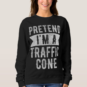Camiseta Eu sou um Cone de Trânsito Costume Laranja Preguiç