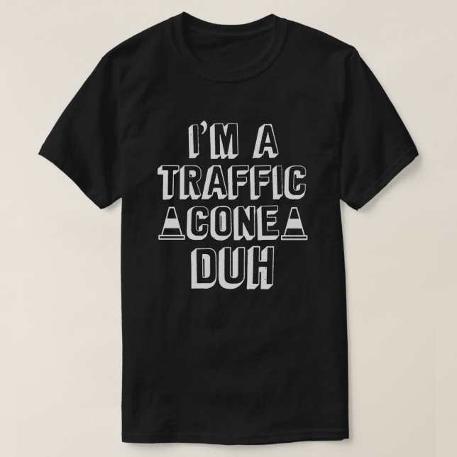 Camiseta Eu sou um Cone Duh Fácil Figurino de Halloween (Frente do Design)