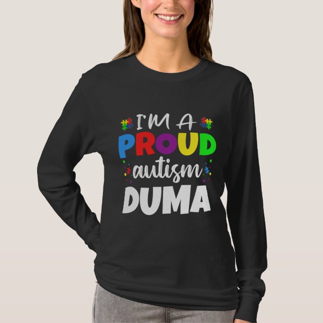 Camiseta Eu Sou Um Coração De Consciência Da Duma Autismo (Frente)