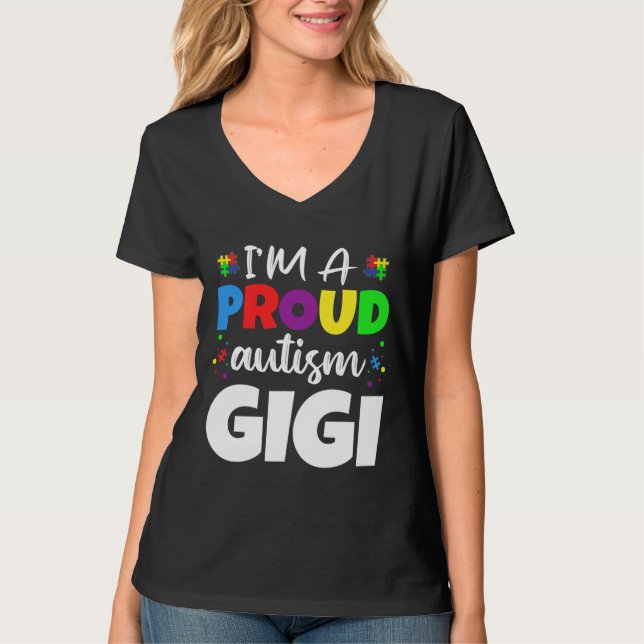 Camiseta Eu Sou Um Coração De Consciência De Gigi Autismo (Frente)