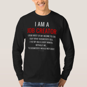 Camiseta Eu sou um criador do trabalho