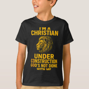 Camiseta Eu Sou Um Cristão Em Construção Deus Não Terminou