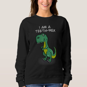 Camiseta Eu Sou Um Dente Rex Trex Primeiro Dente Divertido