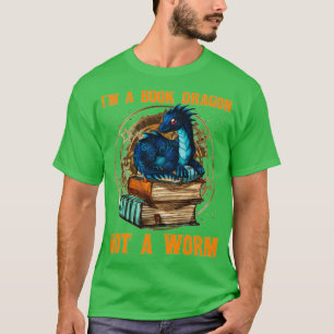 Camiseta Eu sou um Dragão de Livro, não um verme