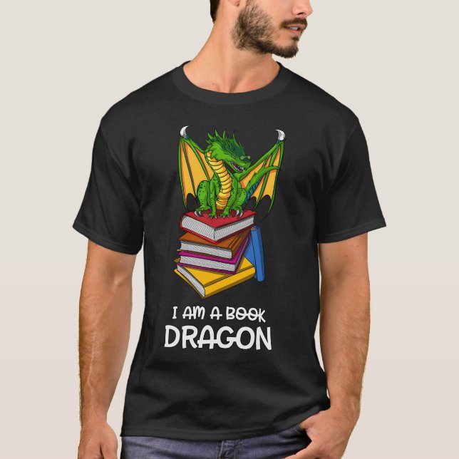 Camiseta Eu Sou Um Dragão do Livro (Frente)