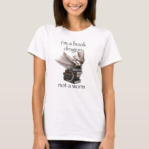 Camiseta Eu sou um Dragão do Livro não uma Minhoca