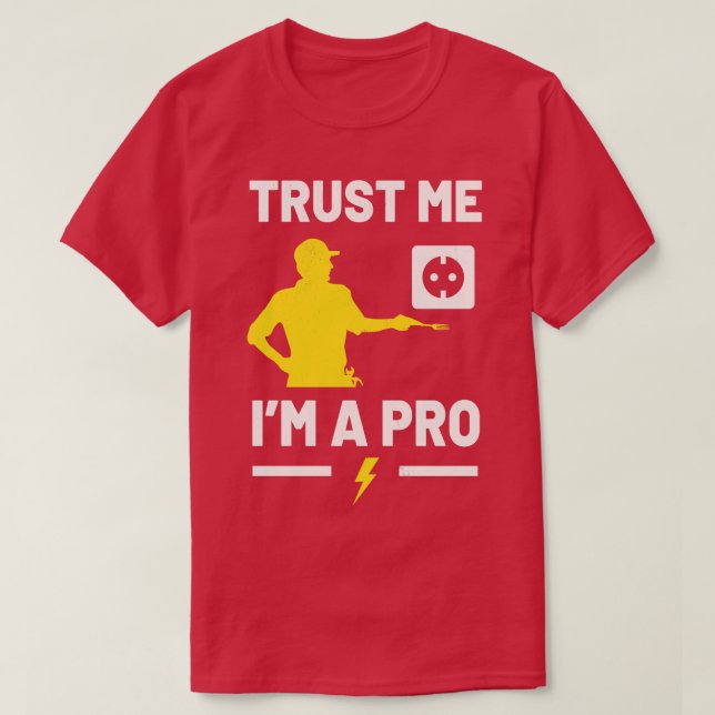Camiseta Eu Sou Um Elétrico Engraçado Pró (Frente do Design)