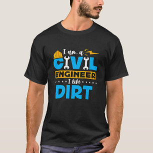 Camiseta Eu Sou Um Engenheiro Civil Eu Gosto De Engenheiros