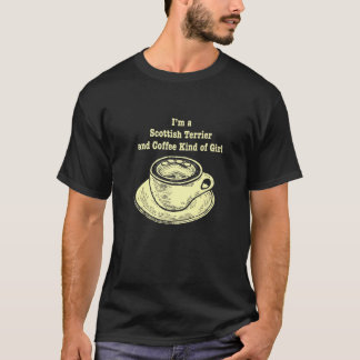 Camiseta Eu Sou Um Escoceso Terrier E Café Tipo Escoteiro